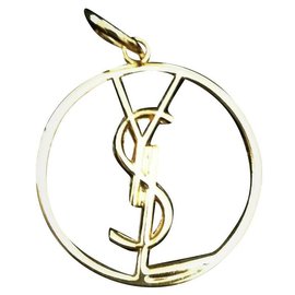 Yves Saint Laurent-Pendant necklaces-Golden