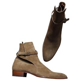 Saint Laurent Boots WYatt Jodphur,  46 IT. Beige