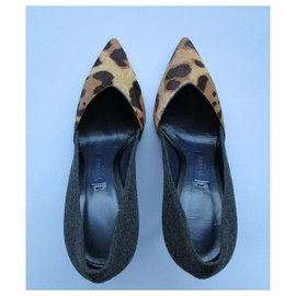 Vionnet-Heels-Leopard print,Dark grey