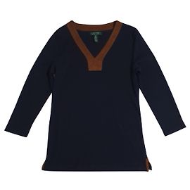 Ralph Lauren Blue Cotton Blouse Blue