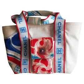 Chanel-Handtaschen-Weiß,Rot,Blau