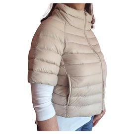 Autre Marque-Short sleeve puffer jacket-Beige