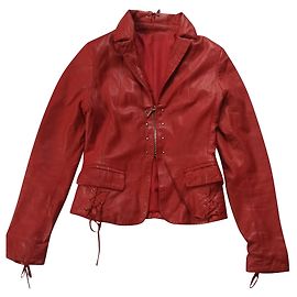 Autre Marque Jaqueta de couro coral Coral