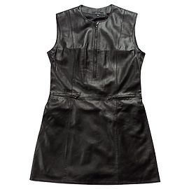 Autre Marque Vestido de couro sem mangas preto Intuition Preto