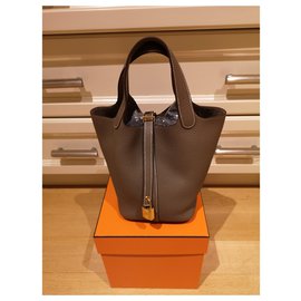 Hermès-Hermes Picotin 18-Gris pardo