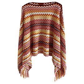 Poncho Missoni Multicolore Zigzag Laine Acrylique Multicolore