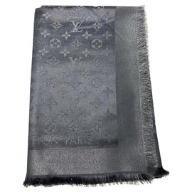 Louis Vuitton-Anthrazit Monogramm Glanz Louis Vuitton Schal-Andere