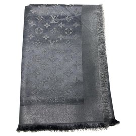 Louis Vuitton-Anthracite monogram shine Louis Vuitton shawl-Other