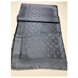 Louis Vuitton-Anthracite monogram shine Louis Vuitton shawl-Other