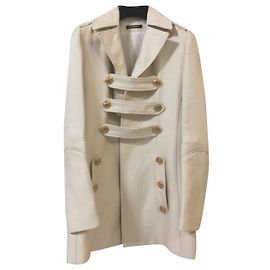 Casaco militar creme Balmain FR38 Cru