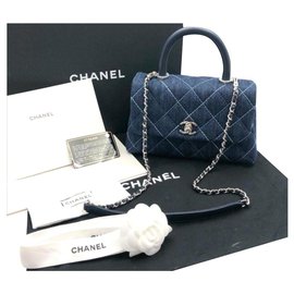 Chanel-Sac à poignée coco Chanel-Bleu