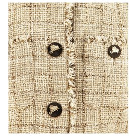 Chanel-jaqueta de tweed muito rara-Bege