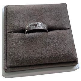 Dinh Van Diamond Lock Ring White Gold White