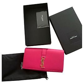 Cartera Saint Laurent de piel rosa Rosa
