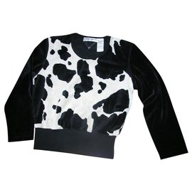 Sonia Rykiel-B / W print sweatshirt, taille M.-Other