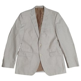 Blazer Hugo Boss de algodón a rayas Multicolor