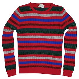 Pull rayé Vicolo en cachemire laine et angora M Multicolore