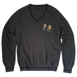 Franckie Morello Frankie Morello Grey Wool Sweater Grey