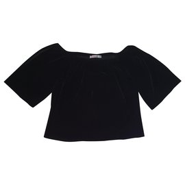 Gestuz Black Plush Blouse Black