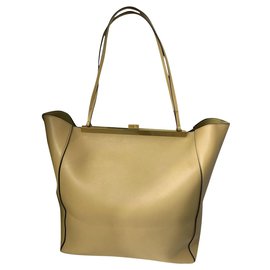 Céline-Céline CABAS Bolso tote de cuero beige-Beige