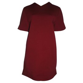Marni-Red wool interlock dress-Dark red