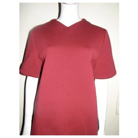 Marni-Vestito interlock di lana rosso-Bordò