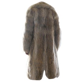 Autre Marque-Fur coat Size M-Beige
