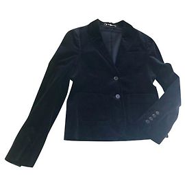 GUCCI NAVY BLUE VELVET JACKET Navy blue