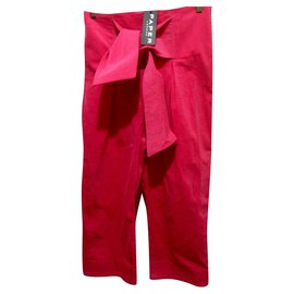 Autre Marque-Pantaloni gemelli ritagliati London in carta-Rosa