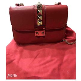 Valentino Garavani Glam Rock Handtasche rot Lammleder Rot