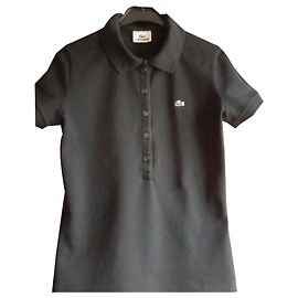 Lacoste Poloshirt aus Baumwolle schwarz kurzarm Schwarz
