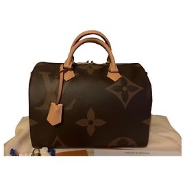 Louis Vuitton Speedy 30 Monogram Giant Reverse Marron