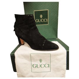 Gucci-Botas gucci p vintage 37-Preto