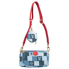 Multi-Pochette Edición limitada Louis Vuitton en Denim, ¡Nueva condición! Roja Azul