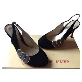 Escarpins Paul & Joe Sister en cuir et daim noir 36 Noir