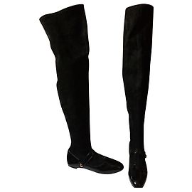 Botas Altas Stella Luna de Charol y Ante Negro Negro