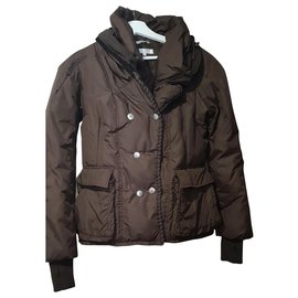 Max Mara Brown Nylon Down Jacket Brown