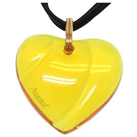 Baccarat Collar con motivo de corazón de bacará Amarillo