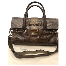 Bolso de mano Jimmy Choo Rosalie de pitón beige Beige