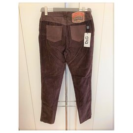 D&G-D&G DOLCE & GABANNA BROWN PANTS-Brown
