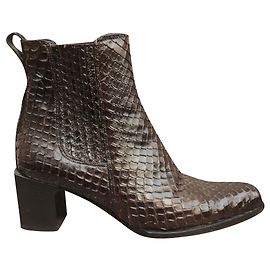 bottines Bally p 37,5 en anaconda Marron foncé