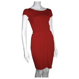 Moschino Cheap And Chic Red Draped Dress Red