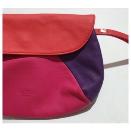 Kenzo-Clutch-Taschen-Pink,Mehrfarben ,Lila,Koralle