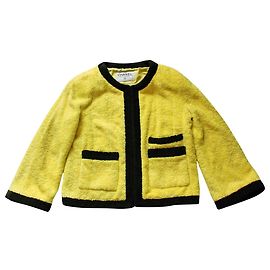 Splendida giacca Chanel Boutique in spugna Giallo
