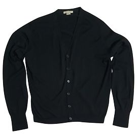 John Smedley black wool cardigan XL Black