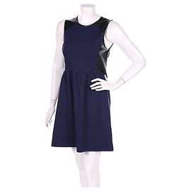 Robe Cynthia Rowley Bleu Noir Noir Bleu