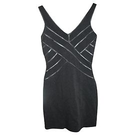 All Saints Bodycon Kleid mit metallischen Details Silber Grau
