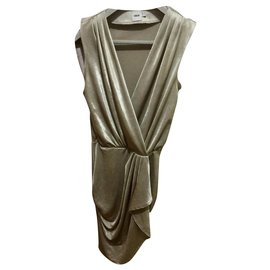 Robe drapée métallisée Asos Métallisé