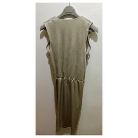 Asos-Metallic drap dress-Metallic