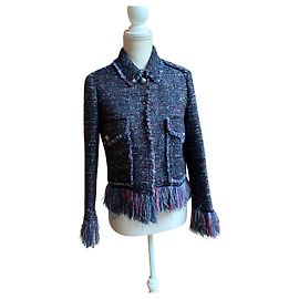 Zara short jacket cotton multi color Multiple colors